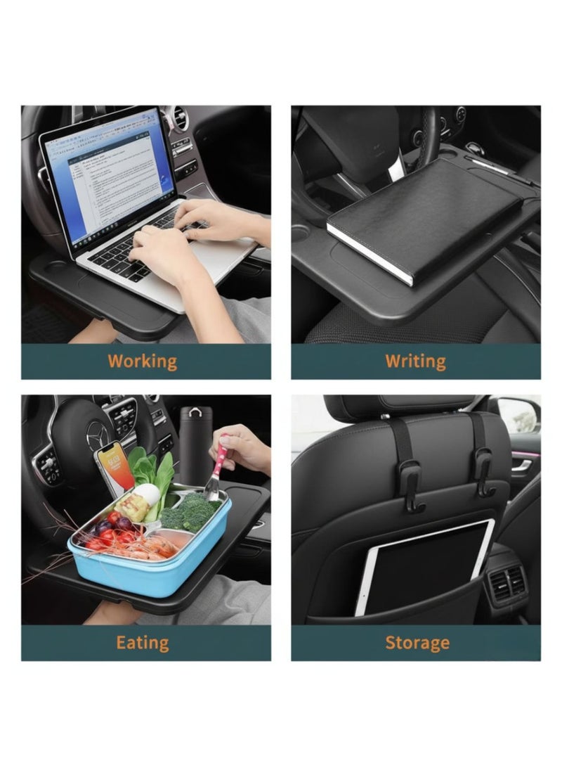 بورت باي طاولة محمولة للمقود في السيارة، تركيب عالمي للاستخدام مع اللابتوب والأكل والعمل، مثالية للسفر والرحلات البرية وتناول الوجبات أثناء التنقل." - Image 5