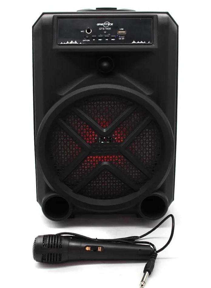 قريت نايس مكبر صوت لاسلكي يعمل بتقنية البلوتوث يحتوي على راديو FM , مدخل ذاكرة TF ,مدخل USB , مدخل ميكروفون بطارية قابلة للشحن - Image 4