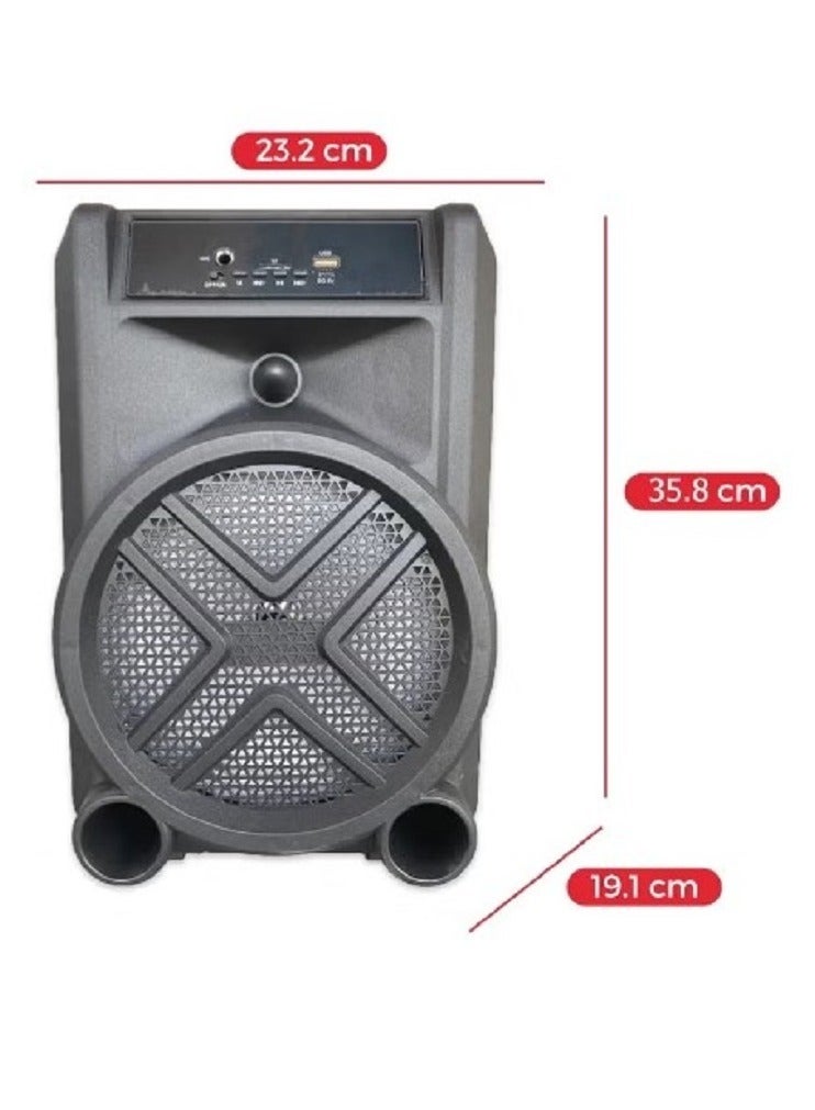 قريت نايس مكبر صوت لاسلكي يعمل بتقنية البلوتوث يحتوي على راديو FM , مدخل ذاكرة TF ,مدخل USB , مدخل ميكروفون بطارية قابلة للشحن - Image 5