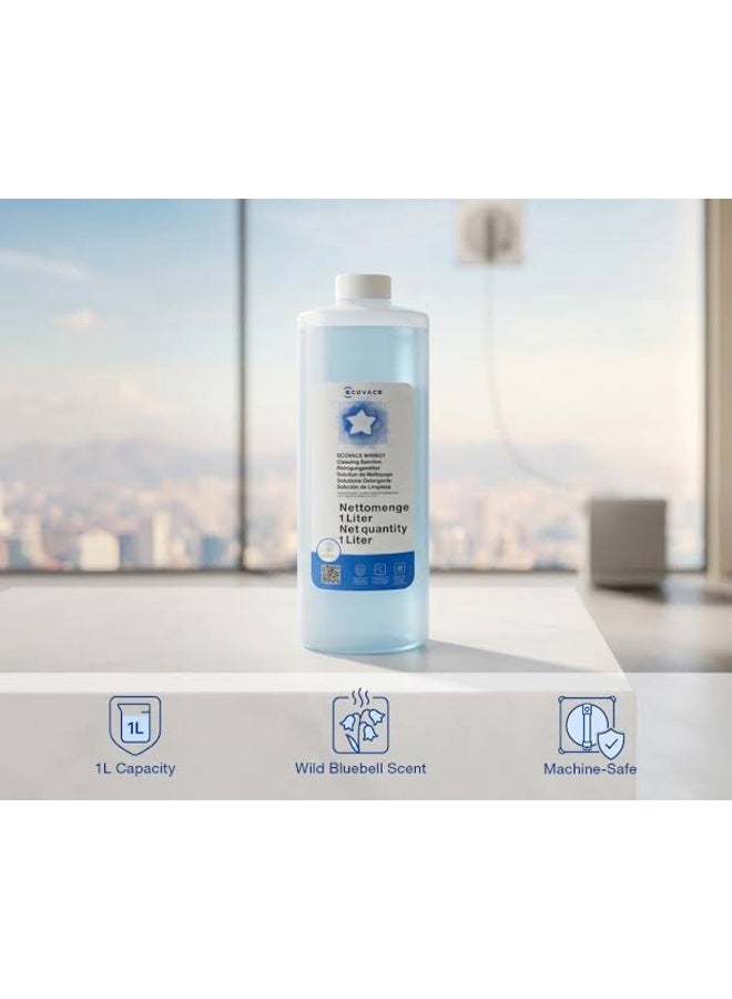 ECOVACS Multi-Surface Floor Cleaning Solution for DEEBOT Robot Vacuums, Wild Bluebell Scent, 1L - Image 2