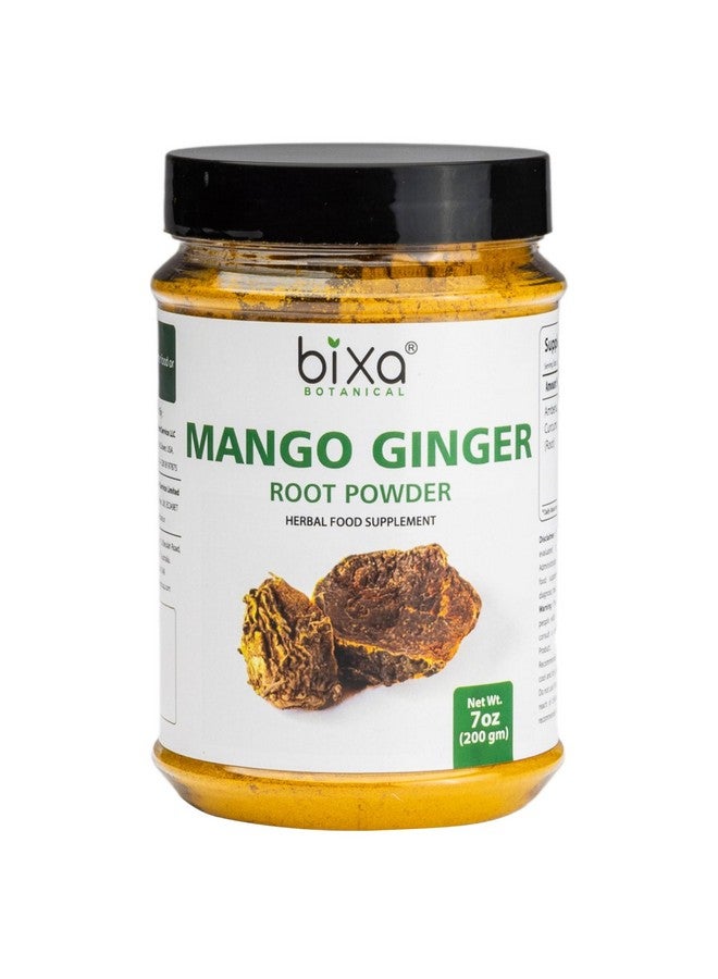 bixa BOTANICAL مسحوق جذر الزنجبيل مانجو من بيكسا BOTANICAL | كركم أمدا | أمبيهالدي ǀ مكمل عشبي أيورفيدي | 200 جرام / 7 أونصة | خالي من الغلوتين، غير معدل وراثيًا، معالج بالبخار، نباتي، 100% نقي. - Image 1