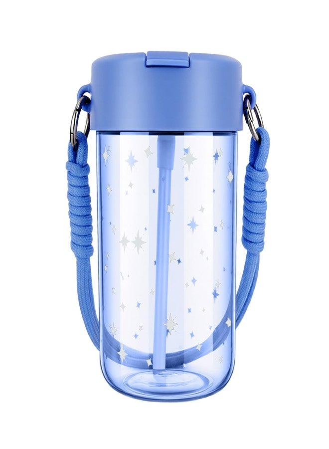 TOPBADE Kids Water Bottle for School, 16 oz BPA-Free Reusable Leak-proof Durable Tritan Plastic Water Bottles with Straw, Paracord Handle for Boys and Girls - Image 1