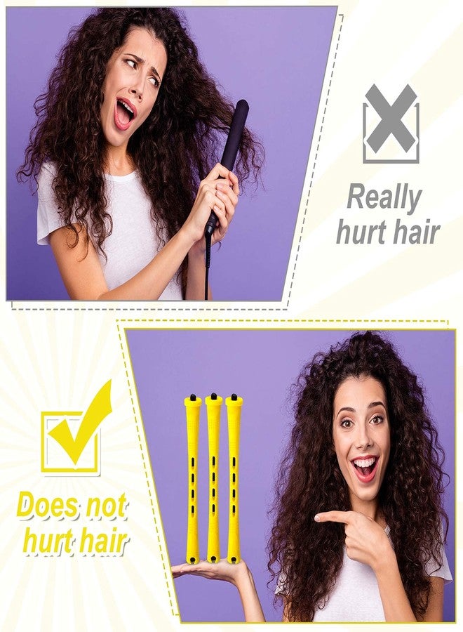WILLBOND 60 Pcs Perm Rods for Long Hair Plastic Curl Rods Cold Wave Irons Curling Roller for Hair Styling Hairdressing Tools(0.28 Inch,Yellow) - Image 5
