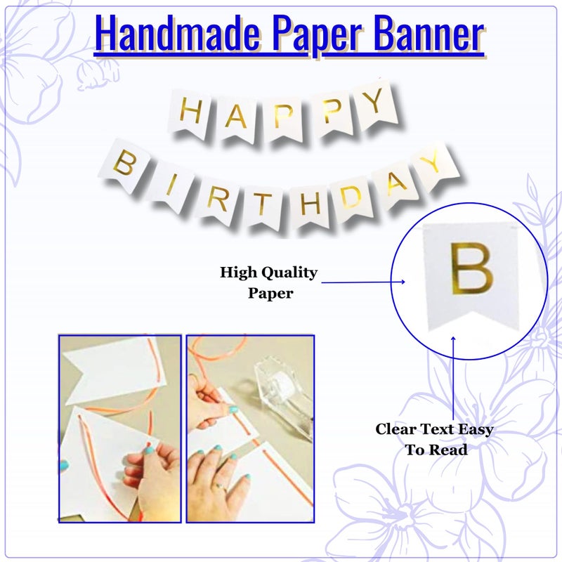 1iAM Happy Birthday 65pcs Decoration Items Combo for Husband, Wife, Boys, Girls, Baby | 60pcs Balloons, 2pcs Net, 1pc Banner, Net & Arch for Indoor or Outdoor Home, Room, Office, Club Party Decoration - Image 4