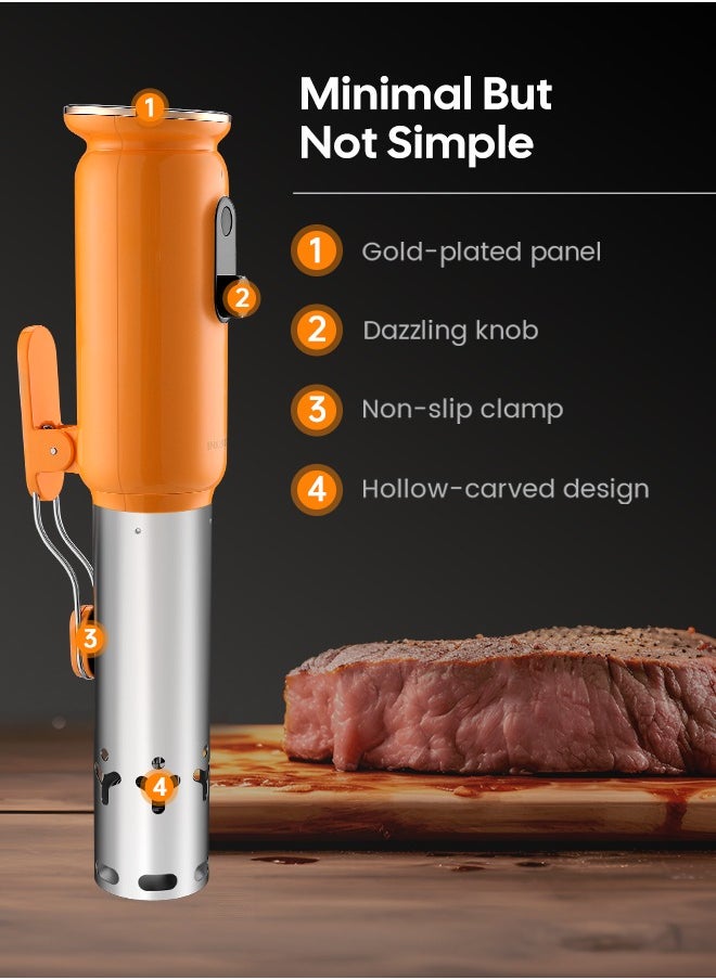 INKBIRD - INKBIRD WiFi Sous Vide Machine ISV-101W Sous Vide Cooker 1000 Watts TFT Display Screen 3D Water Circulation Heating with App Preset Menus Cooking Completion Pre-alarm Overwater Protection - Image 1