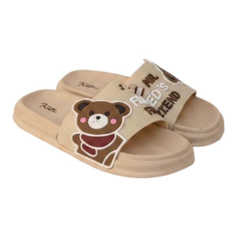 Genaric Soft EVA women's rubber slippers, lightweight, with a bear print, available in multiple colors, comfortable for everyday use, Summer 2026 - Image 1