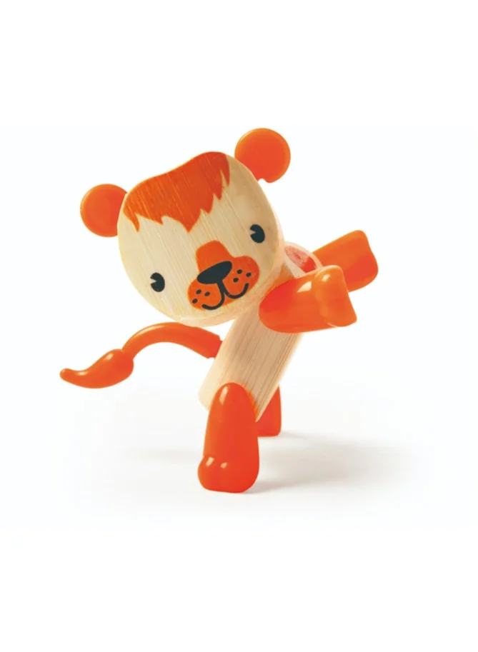هيب Hape, Mini Mals Lion, Made of Bamboo, Kid's Play Figure
