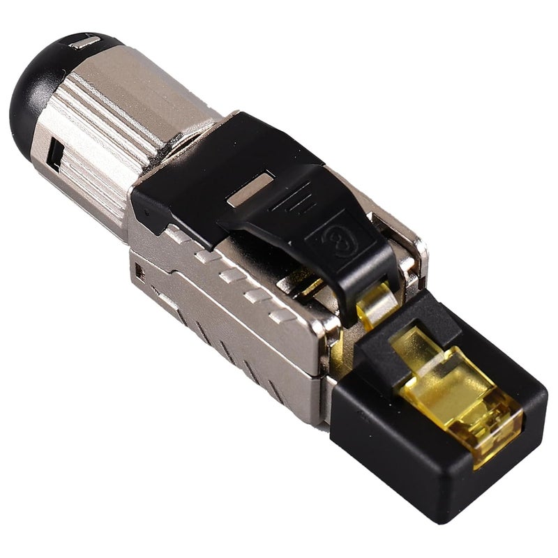 DECHOUS Cat8 Shielded Rj45 Ethernet Network Cable Plug, Pass Through Modular Connector for Computer Networking, Tool-Free Dustproof Design, Compatible Cat 8 Cables, High-Speed Data - Image 1