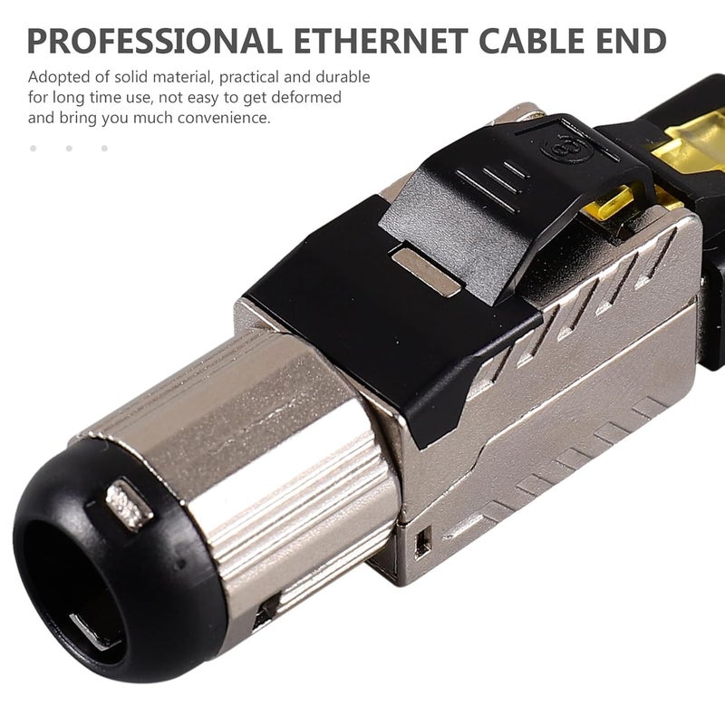 DECHOUS Cat8 Shielded Rj45 Ethernet Network Cable Plug, Pass Through Modular Connector for Computer Networking, Tool-Free Dustproof Design, Compatible Cat 8 Cables, High-Speed Data - Image 5