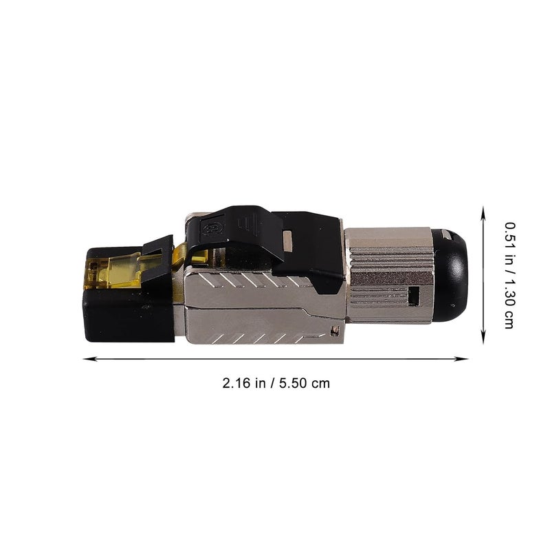 DECHOUS Cat8 Shielded Rj45 Ethernet Network Cable Plug, Pass Through Modular Connector for Computer Networking, Tool-Free Dustproof Design, Compatible Cat 8 Cables, High-Speed Data - Image 2