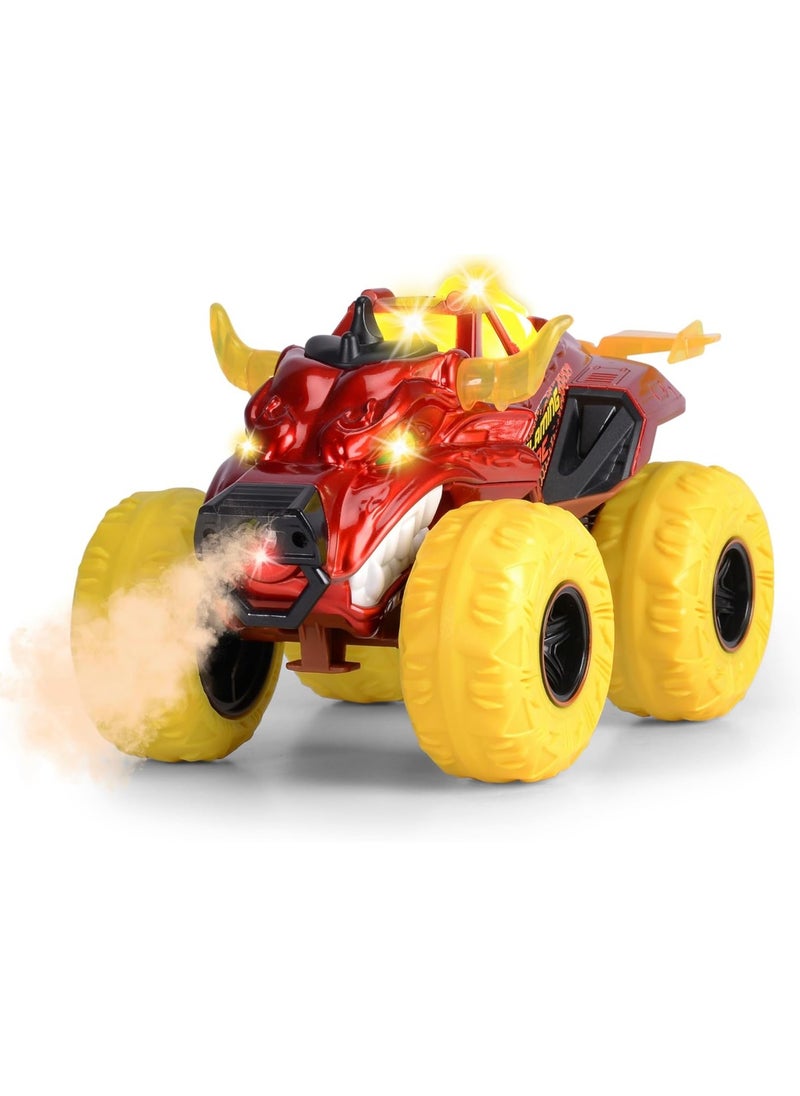 Flaming Fire Monster Truck With Steam
