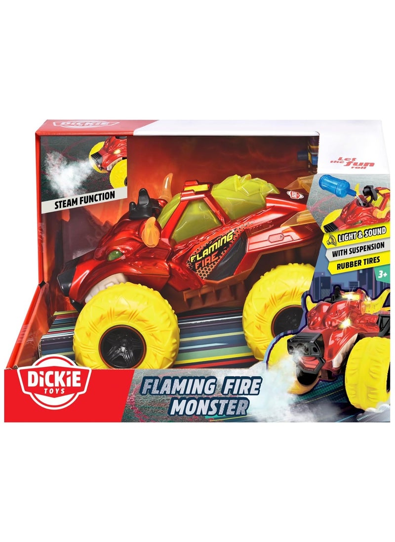 Flaming Fire Monster Truck With Steam