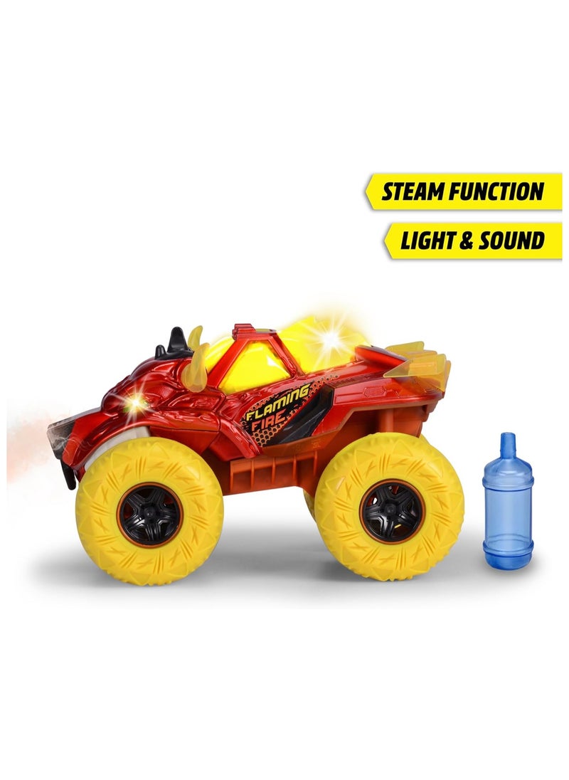 Flaming Fire Monster Truck With Steam
