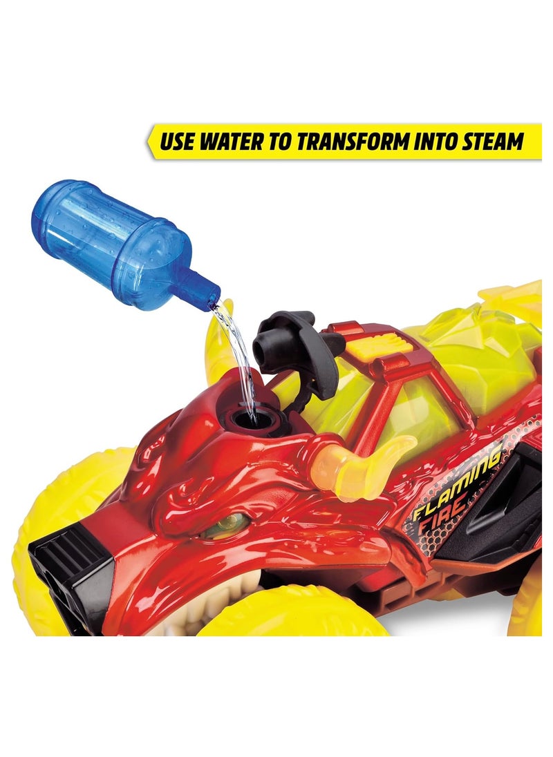 Flaming Fire Monster Truck With Steam