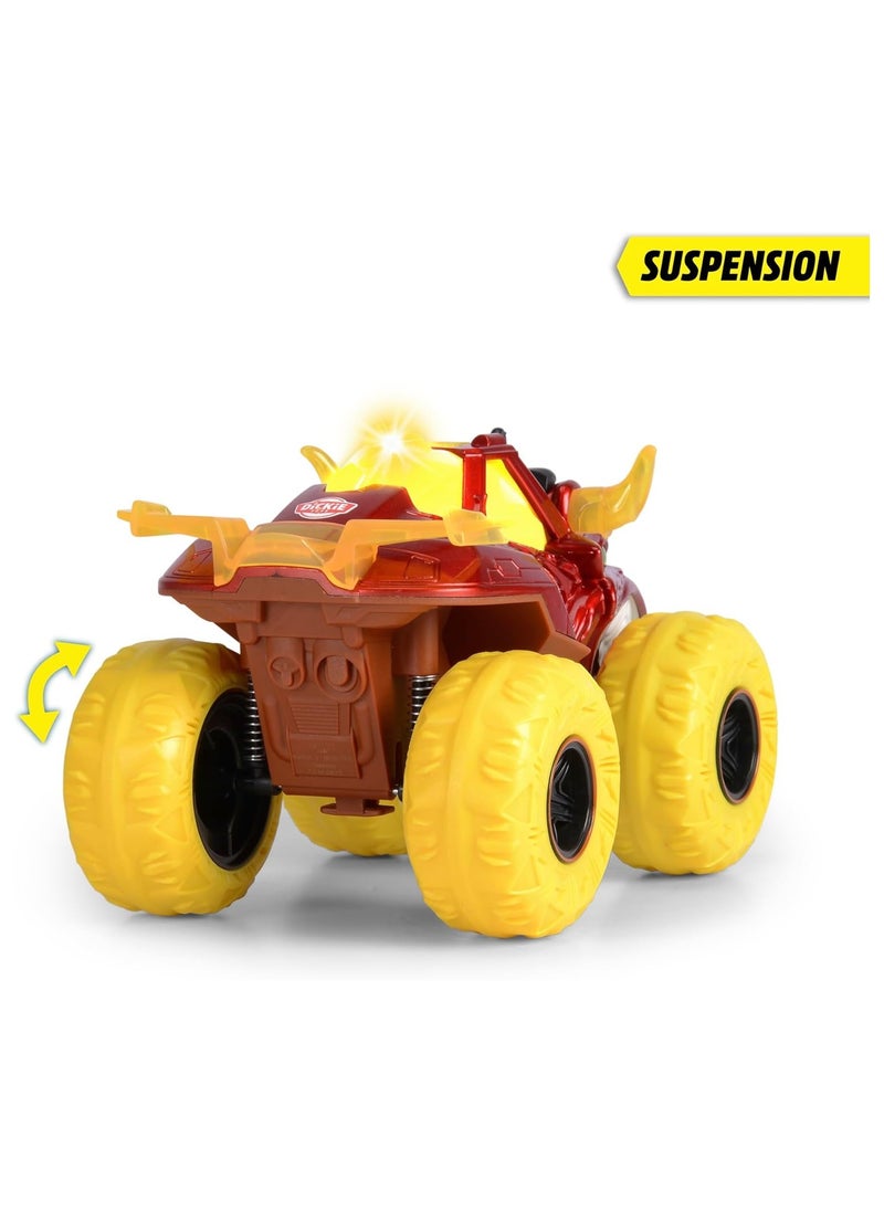Flaming Fire Monster Truck With Steam