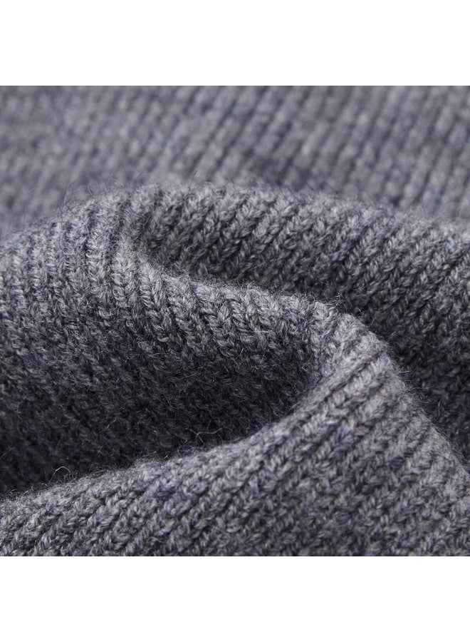 dme Demana [elegant Gray Morning Mist] Winter Hooded Half-zip Colorblock Knit Sweater Women's Top - Image 5