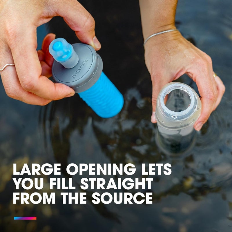 HydraPak UltraFlask 500ml  Filtered Compressible Soft Flask Water Bottle for Hydration Vests and Running Packs with Integrated Water Filter 500ml  17oz - Image 5