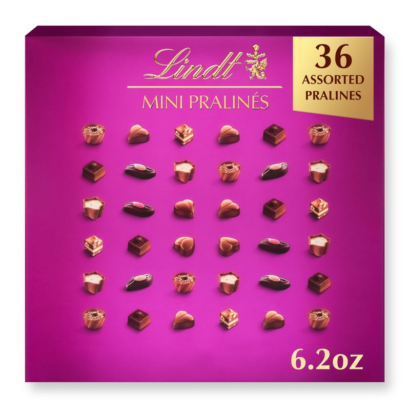 Lindt Mini Pralines, Assorted Chocolate Candy Pralines with Premium Filling, Perfect for Gifting, 6.2 oz Box - Image 1