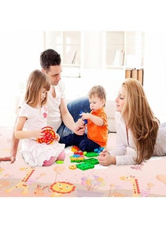 Beauenty Baby Play Mat, 200 * 180CM Waterproof Non-Slip Large Reversible Playmat Crawling Mat, Extra Thick Soft Baby Playmats for Playing or Camping Mat Bedroom Living Room Plush Carpet Area (B)  - Image 5