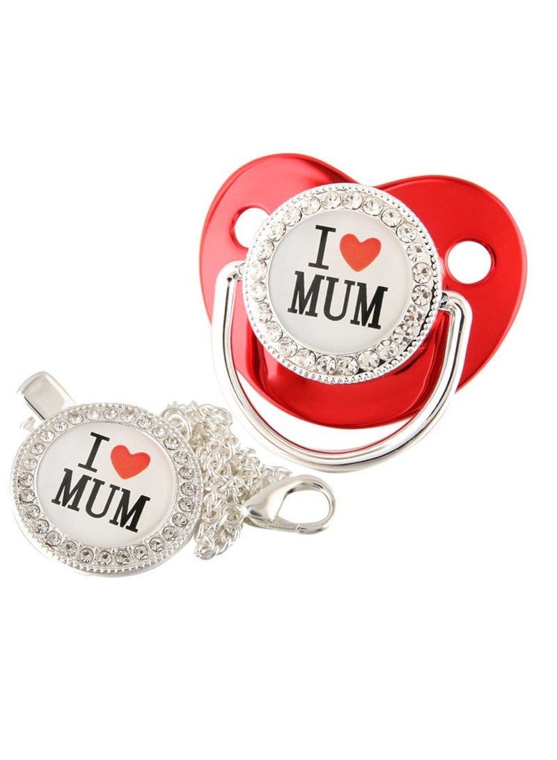 LOULUEN Love Flag Bling Baby Pacifier