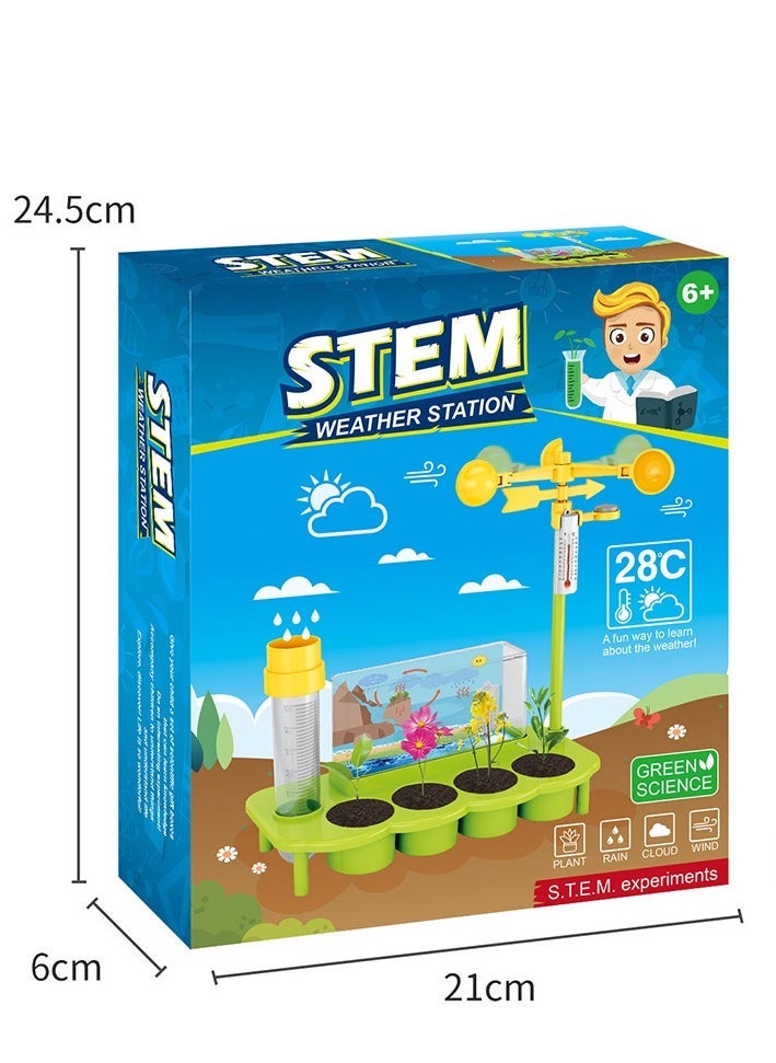 STEM Plant Ecological Weather Station Games,Science and Physics home chemical lab Educational Game for kids and It is an educational game that helps focus, creativity,Children's DIY 6+ Years - Image 3