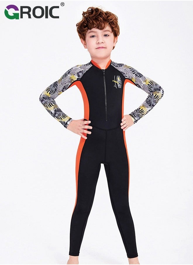 GROIC - Kids Wetsuit for Boys Girls, Front Zipper Shorty Wetsuits, Super Stretchy Full Body Wet Suit, Children's Surfing Swimming Diving Water Sports Swim Lessons - Image 1