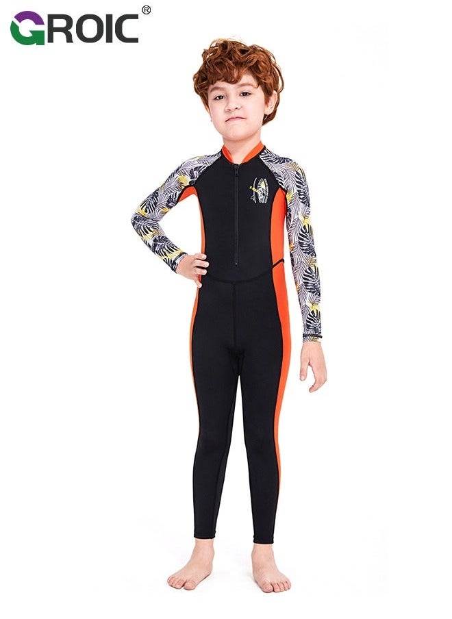 GROIC - Kids Wetsuit for Boys Girls, Front Zipper Shorty Wetsuits, Super Stretchy Full Body Wet Suit, Children's Surfing Swimming Diving Water Sports Swim Lessons - Image 1