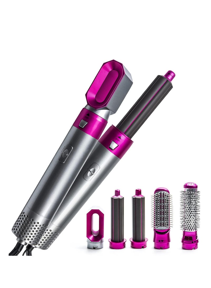 5 in 1 Curling Wand Hair Styler Curling ironfor Multiple Hair Types and Styles 5 in 1 Curling Set Purple+Gray - Image 1
