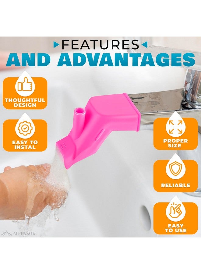 ALPENKOK 3Pcs Sink Extender for Toddlers - Sink Faucet Extender for Toddlers Bath Faucet Cover for Kids Faucet Extender for Sink Bath - Toddler Sink Extender Tub Faucet Cover for Kids Toddler Faucet Extender - Image 4