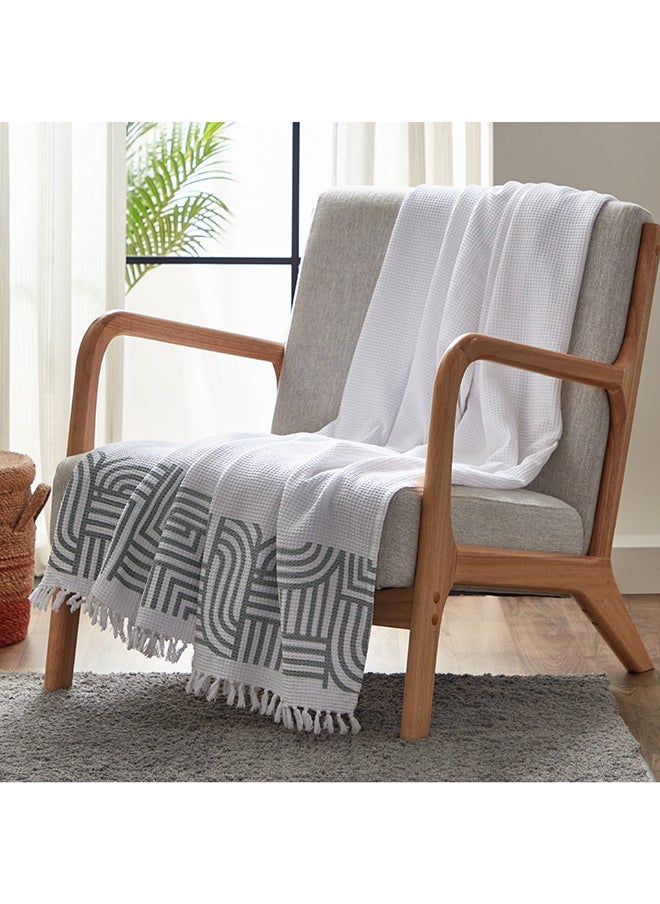Home Box بطانية بويل إيريسا مطبوعة بوجه الوافل 170 × 130 سم  - Image 1