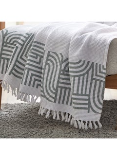 Home Box Boyel Irisa Printed Waffle Throw 170 x 130 cm  - Image 3