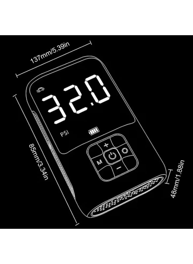 MUNTAQI Car Tire Inflator Portable Air Compressor – 150PSI Cordless Air Pump with LED Light & Digital Display, 4000mAh Rechargeable Battery for Car, Motorcycle, Bike, Balls & Inflatables - Image 2