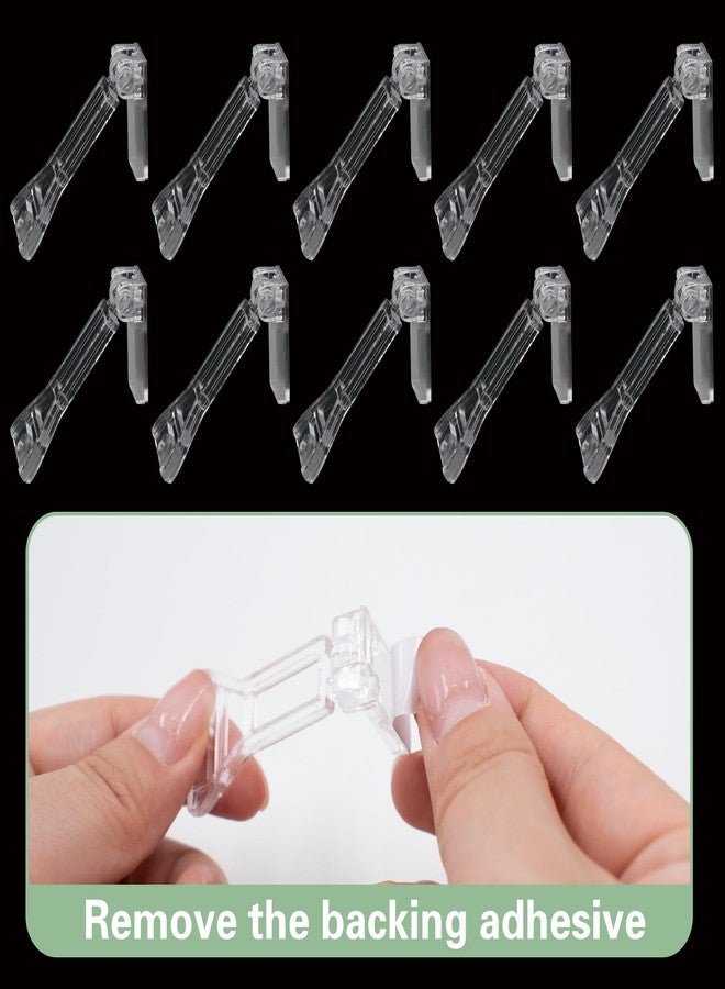 SnowTing 20 PCS Badge Button Adhesive Base Stands, Clear Self-adhesive Foldable Mini Acrylic Display Easel Holder for Badge, Transparent Magnetic Card Brick, Trading Card Sleeves, 1.77 x 1 Inch - Image 5