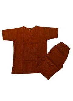 Rannah's Uniform Melange Scrub Suit Uniform Unisex Maroon V-Neck Nurse Suit Set  - Image 2