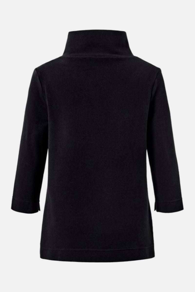 Tchibo سويت شيرت محبوك بياقة دائرية للنساء، أسود - Image 3