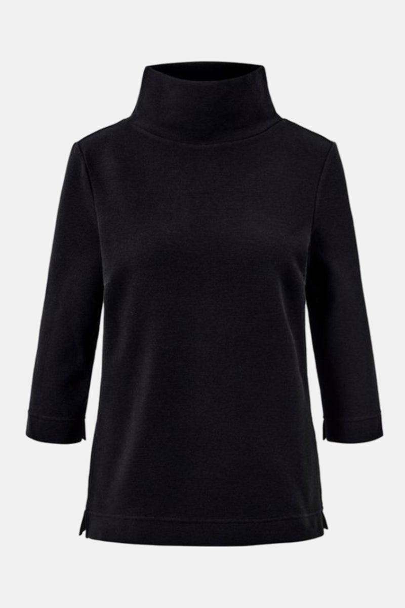 Tchibo سويت شيرت محبوك بياقة دائرية للنساء، أسود - Image 2