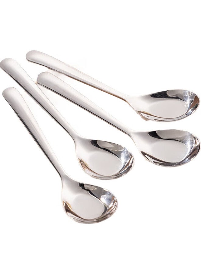 GRASEY Stainless Steel Soup Spoons, Chinese-Style Stainless Steel Soup Spoons, Household Soup Spoons, Main Dining Spoons, Tablespoons, Rice Spoons, Set Of 4, Gy7549 - Image 3