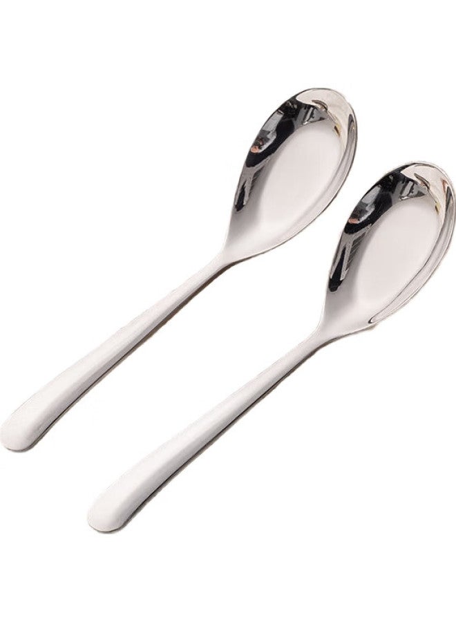 GRASEY Stainless Steel Soup Spoons, Chinese-Style Stainless Steel Soup Spoons, Household Soup Spoons, Main Dining Spoons, Tablespoons, Rice Spoons, Set Of 4, Gy7549 - Image 2