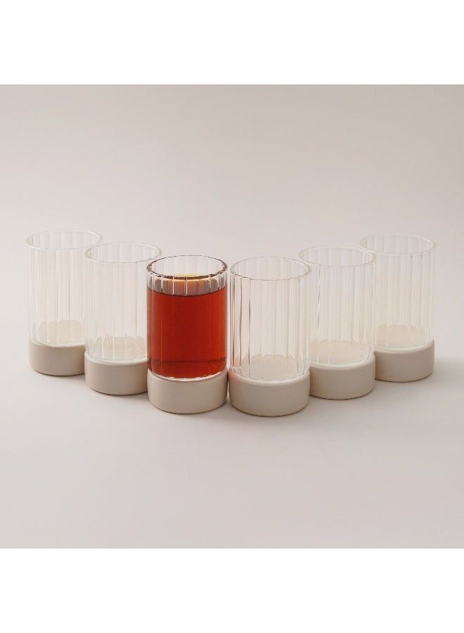 Dallaty 12Pcs Porcelain Collection Tea Set Taibah Collection, Cream - Image 4