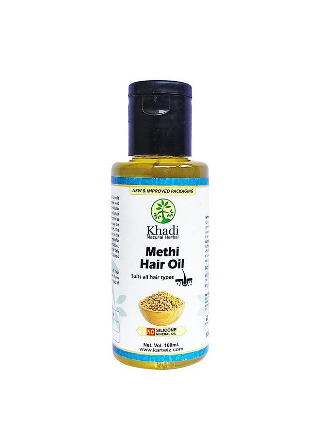 خادي ناتشورال هربال زيت الشعر بالحلبة العشبية (ميثي) لتخفيف التوتر ومكافحة القشرة 100 مل زيت شعر (100 مل) - Image 1