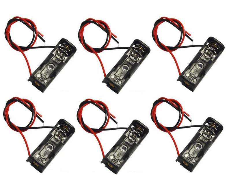 LAMPVPATH (Pack of 6): 12V/23A Battery Case with Leads Wires - Image 1