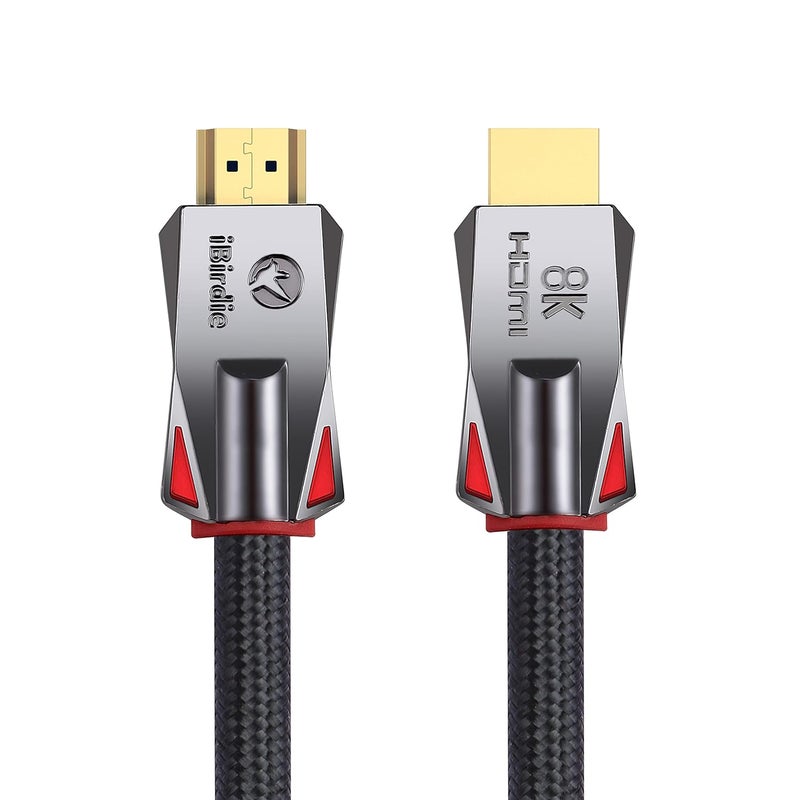 iBirdie كابل 8K للألياف الضوئية HDMI بطول 32 قدمًا (10 أمتار 30)، سلك نشط أحادي الاتجاه 8K 60 هرتز، 4K 120 هرتز، 4K 144 هرتز، HDCP 2.3 2.1، متوافق مع Apple-TV PS5 4070 4080 - Image 1