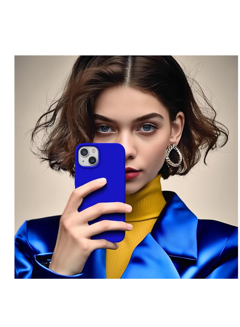 Compatible with iPhone 12 Pro Max Case, Liquid Silicone Case, Full Body Protective Cover, Shockproof, Slim Phone Case, Anti-Scratch Soft Microfiber Lining (Blue) - Image 3