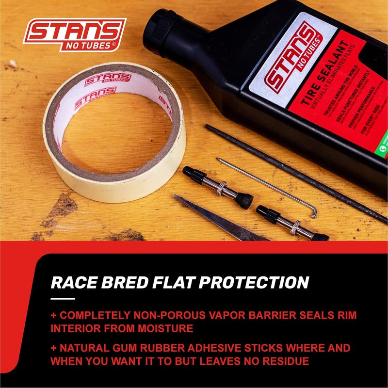 Stans no tubes Stans Tubeless Rim Tape – Long-Lasting Bike Tubeless Setup for Multiple Wheels – 60 Yard x 27 mm - Image 4