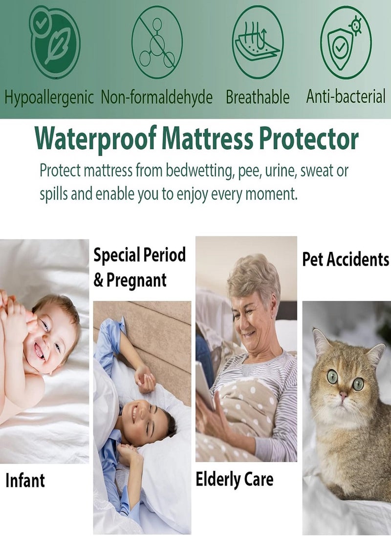 QUILTED 100% WATERPROOF MATRESS PROTECTOR EXTRA DEEP FITTED BED COVER 180X200+30cm - pzsku/Z61F2D24D02A2F8758D1AZ/45/_/1716307740/27d717fe-8080-4de9-a304-13373688fe0c