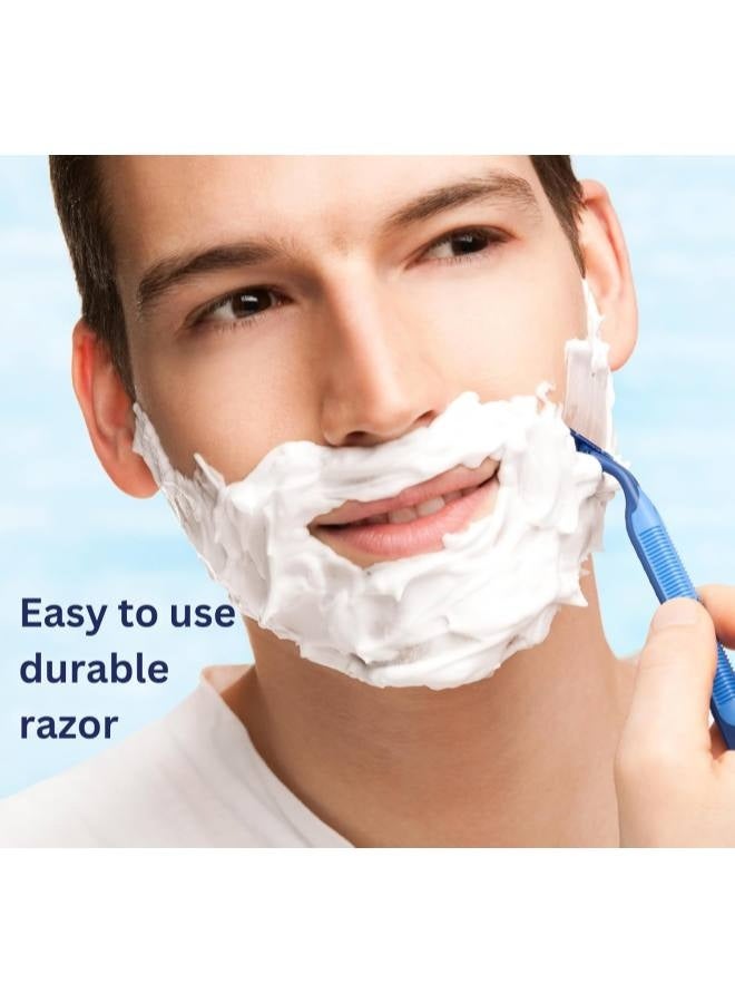 5 PCS Disposable Razors Bulk, Razors Individually Wrapped Bulk With Shaving Cream, For Hotels, Shelters, Homeless, Nursing Homes, Charities, Churches, Blue - Image 4