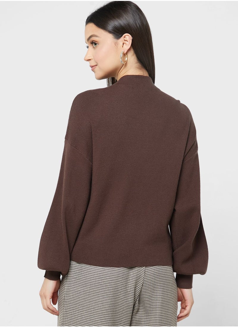 VERO MODA - High Neck Knitted Sweater - Image 1