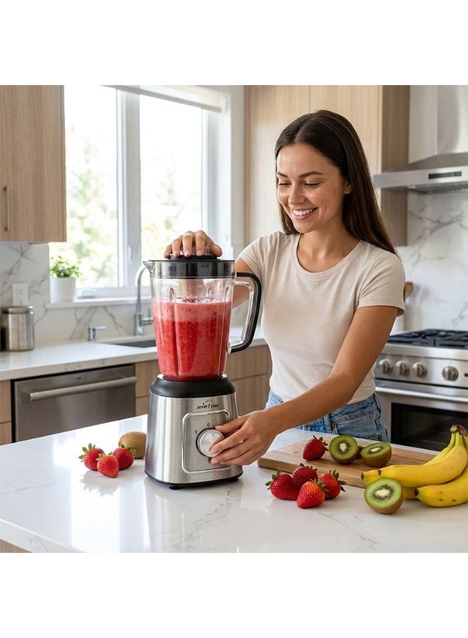 Seven Star 2-in-1 Blender & Grinder 1.8L High-Speed Mixer Blender with Coffee Grinder, Spice & Masala Grinder, Stainless Steel Blades for Juice, Smoothies, Dry Grinding & Food Preparation - Image 4