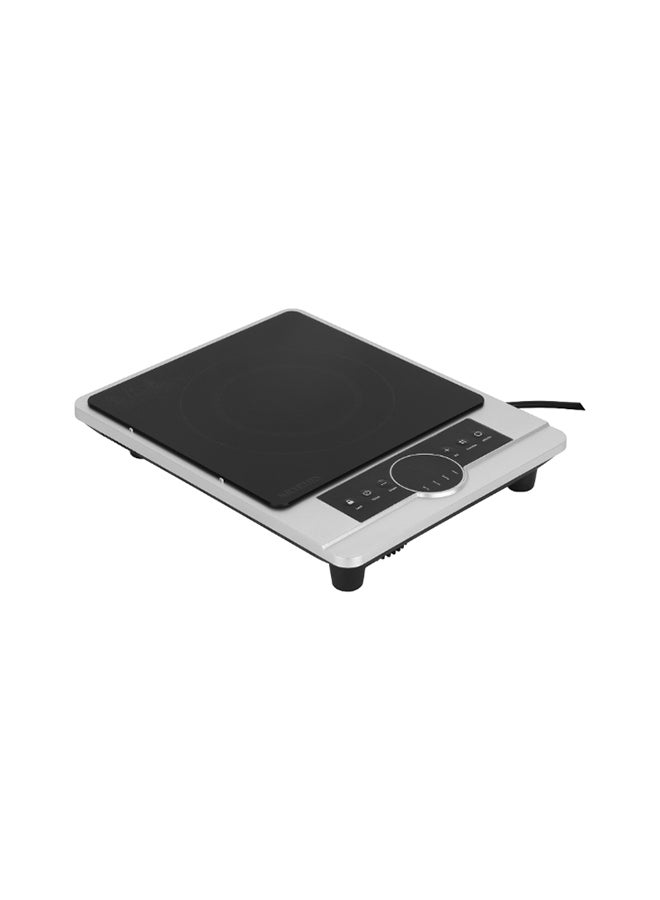 KRYPTON Digital Infrared Cooker With Ceramic Heating Element, 10 Adjustable Power Levels, High-Quality Crystal Glass Top, Button Control Interface, Overheat Protection, Adjustable Timer and Suitable for Any Type of Pot 2200 W KNIC6058N Black and Silver - Image 2
