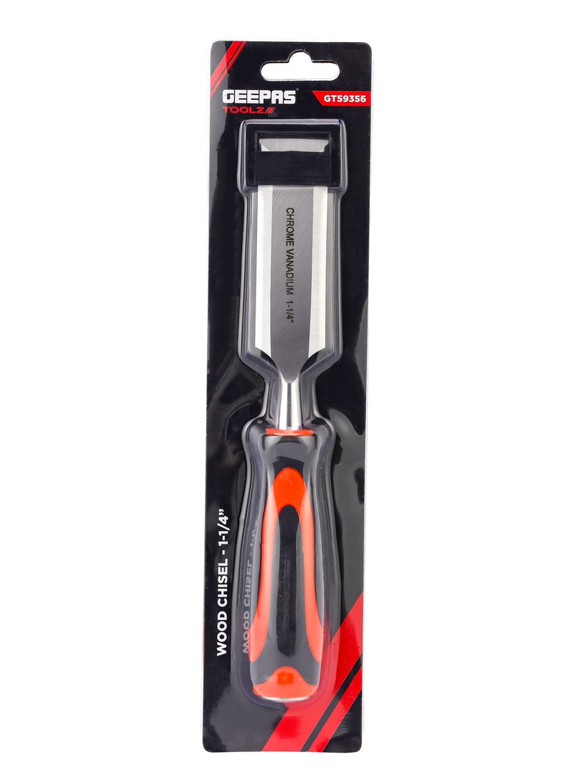 GEEPAS Geepas Toolz 1-1/4" Wood Chisel GT59356, High-Quality Cr-V Construction, Induction Hardened, Equipped with TPR Handle| Light-Weight and Durable, Ideal for DIY, Home Improvement  - Image 4